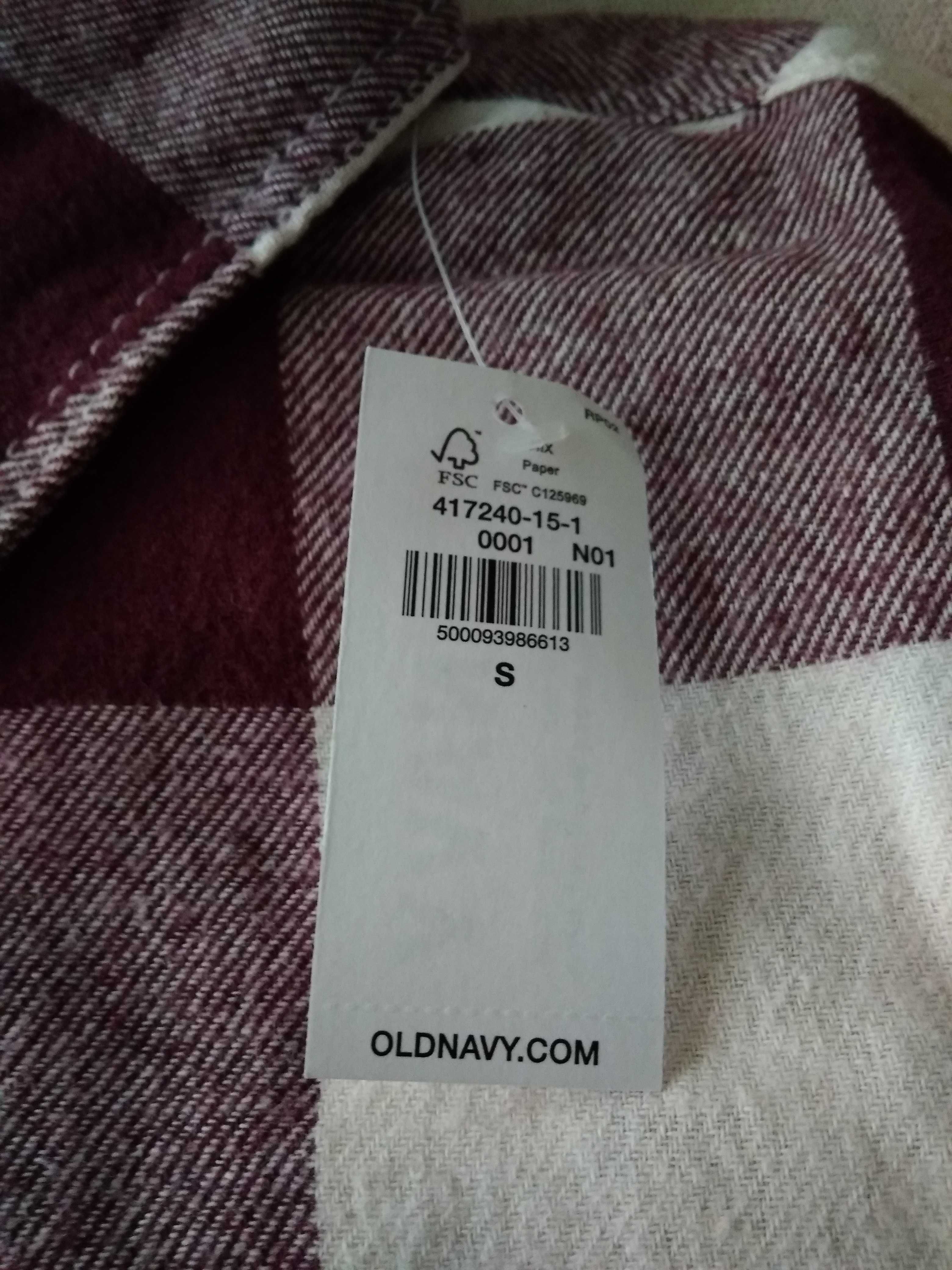 Новая из США фланелевая теплая рубашка Old navy размеры С и М