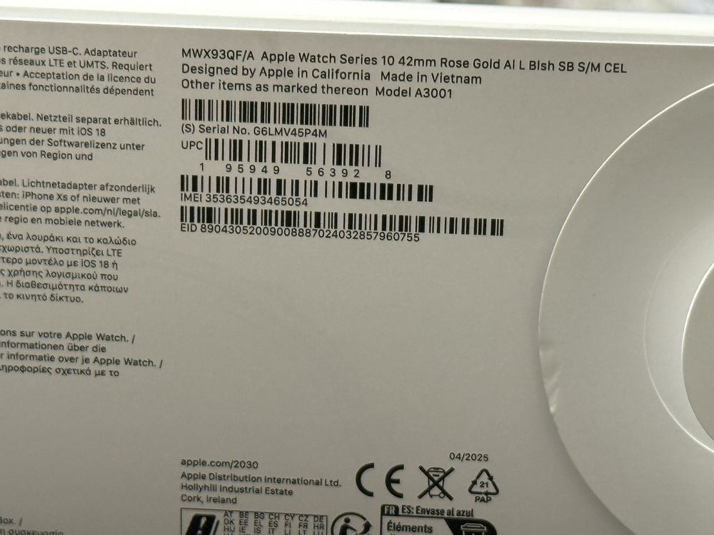 Apple Watch Series 10 42mm Rose Gold S/M CELLULAR *ЧистоНов*