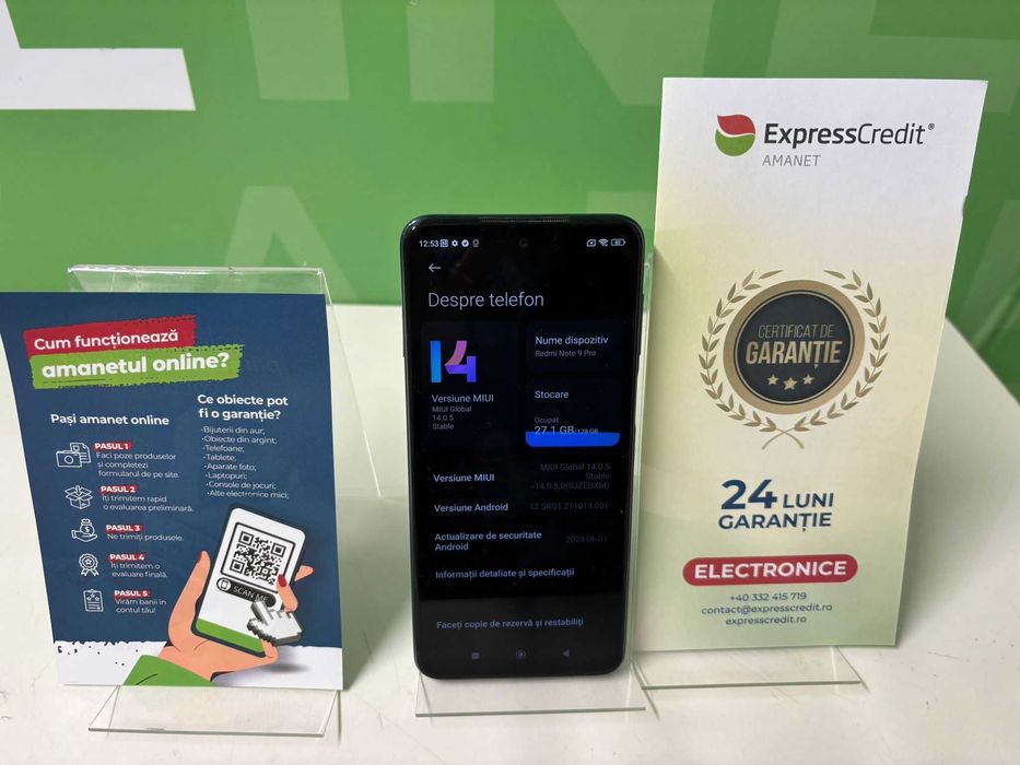 Telefon Xiaomi Redmi Note 9 Pro (B.59775-Tatarasi) Garantie 2 ani