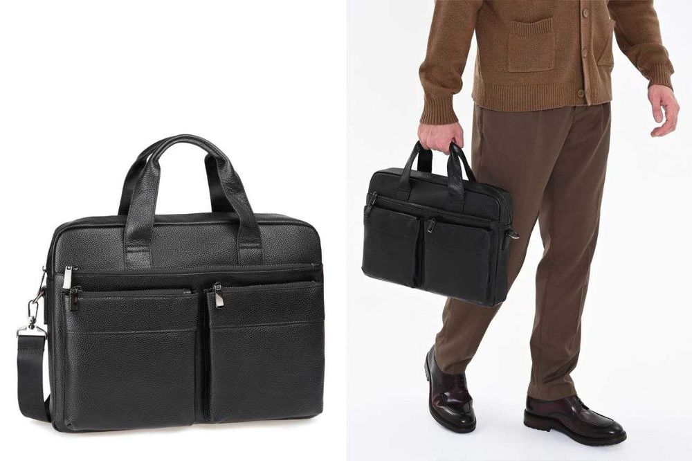 Сумка для ноутбука из натуральной кожи.