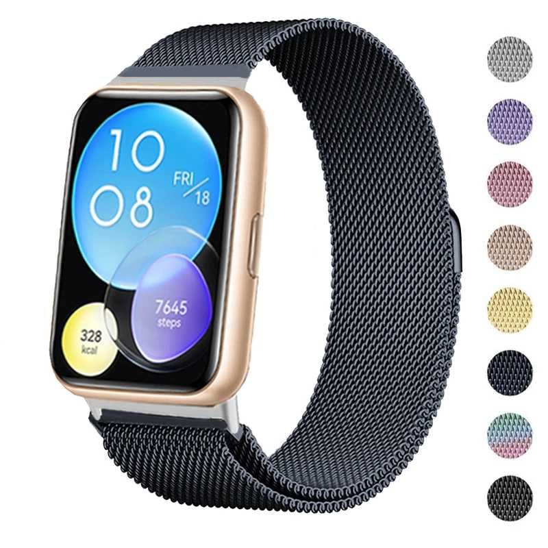 Метални каишки смарт часовник Huawei Fit 2/3 смарт гривна Хуавей Фит