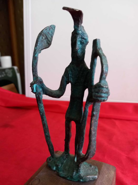 Стара Бронзова Пластика Нурагически Стрелец Статуетка