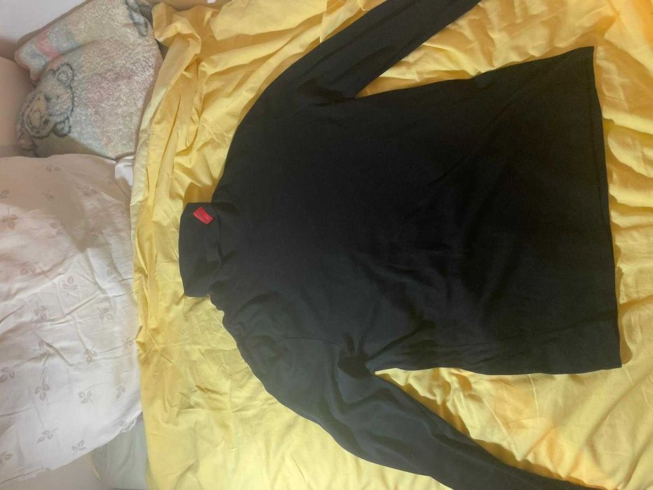 Bluza cu guler Hugo Boss , neagra , marime L