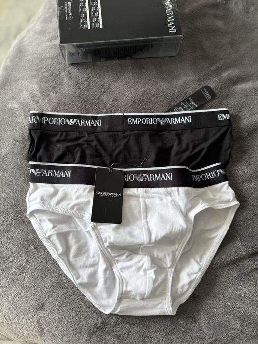 Emporio Armani set 2 chiloti alb-negru marimea S noi originali