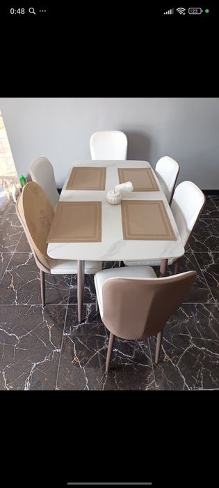 Стол кухонный 6 стульев Каспи