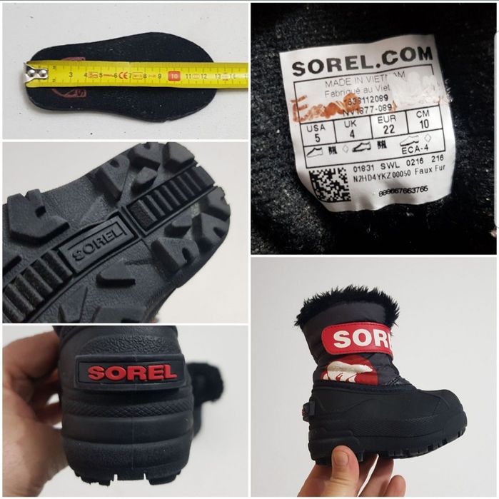 Cizme de zăpadă SOREL Commander ptr copii, mărimea 22, ghete imblănite