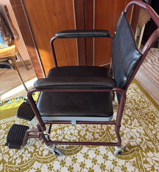 Scaun cu vas WC pe roti