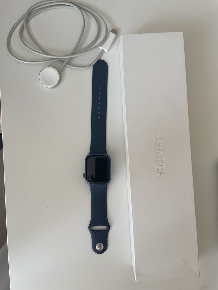 Apple Watch Series 7 смарт часы 41мм темно синего цвета