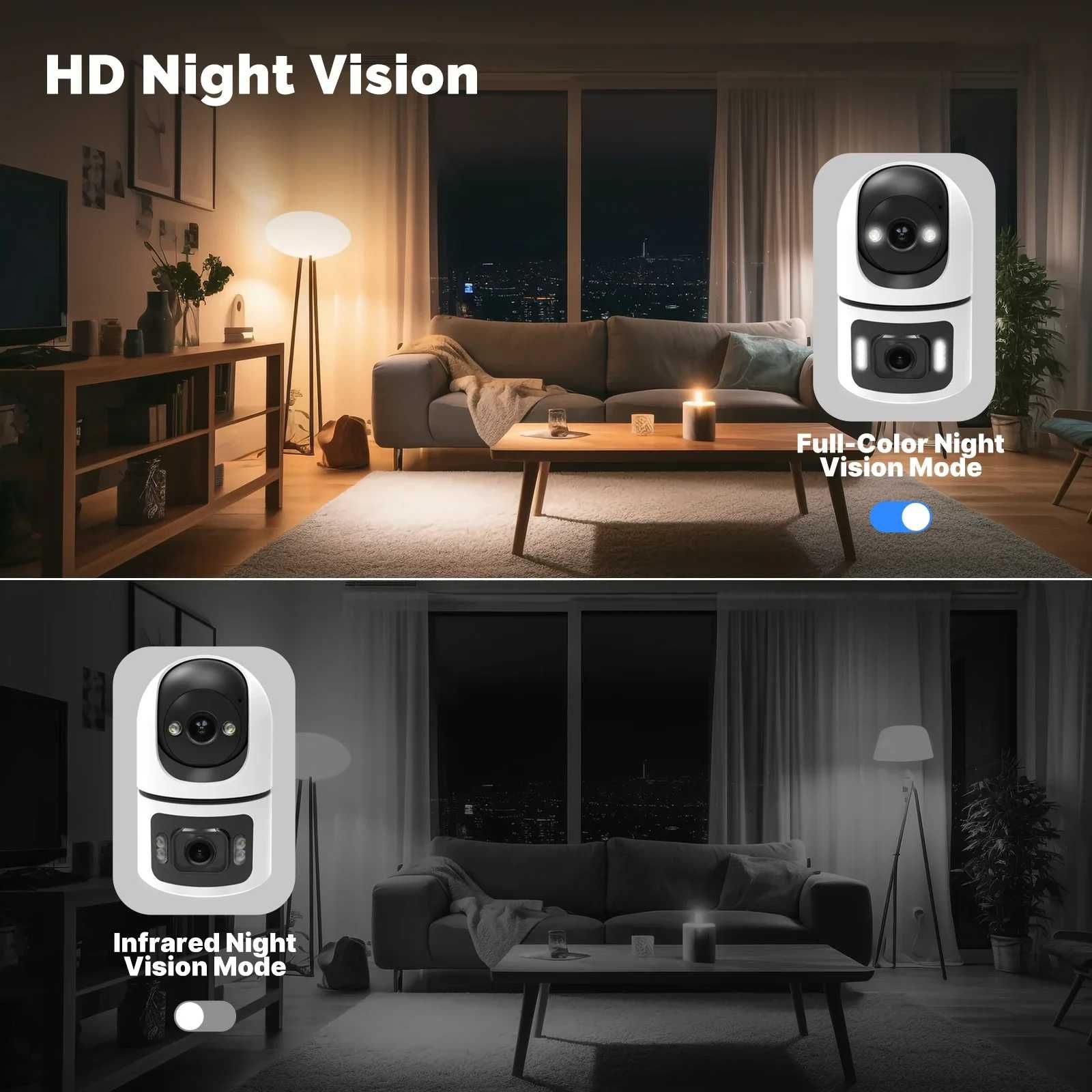 IP камера Moes Tuya с два обектива 2.4G 5G WiFi Smart Life