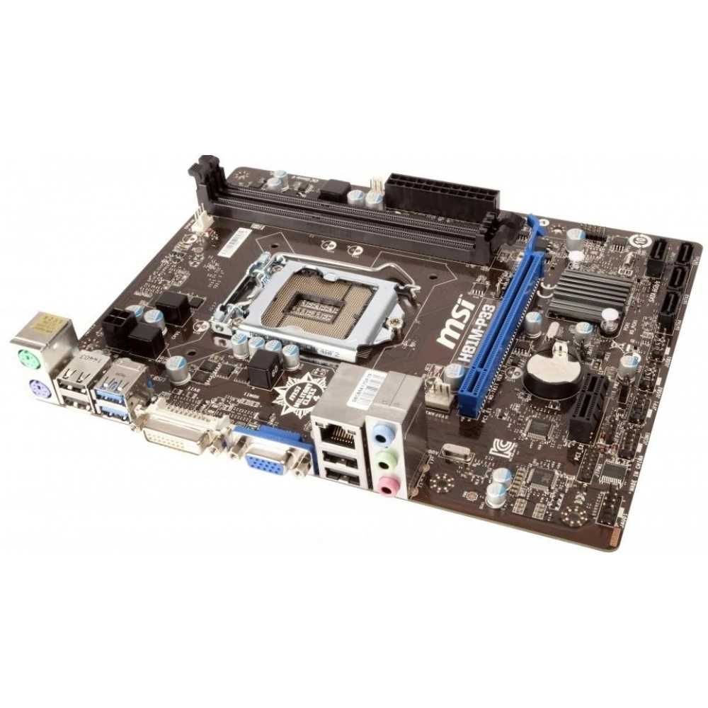 Дъно Дънна платка MSI H81M-P33 LGA 1150 DDR3 до 16gb DDR3