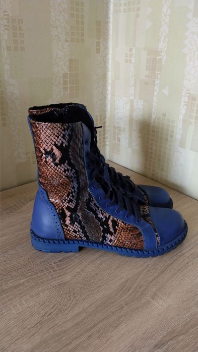 Дизайнерски боти от естествена кожа ,,Gabina", Размер 39