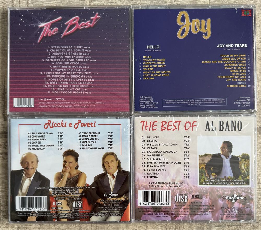 Pachet cd-uri Italo-disco - Bad Boys Blue/Blue System/CC Catch/Joy