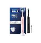 Електрически четки за зъби Oral-B Pro 3 3900 Duo Pack, Розова/черна