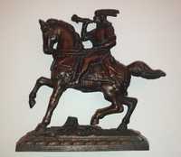 Бронзов конник с рог, статуетка, интериорна фигура