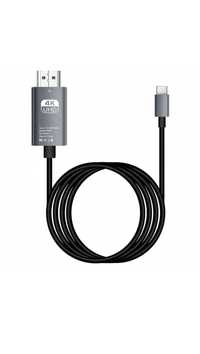 Cablu video de la USB-C la HDMI, 4K, 2 m, negru