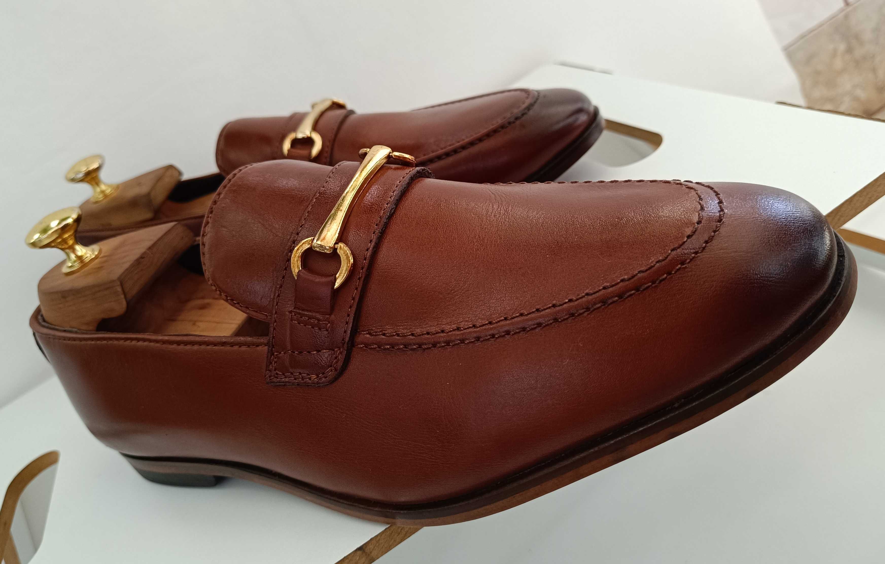 Pantofi loafers 43 bit premium ZIGN London NOU piele naturala