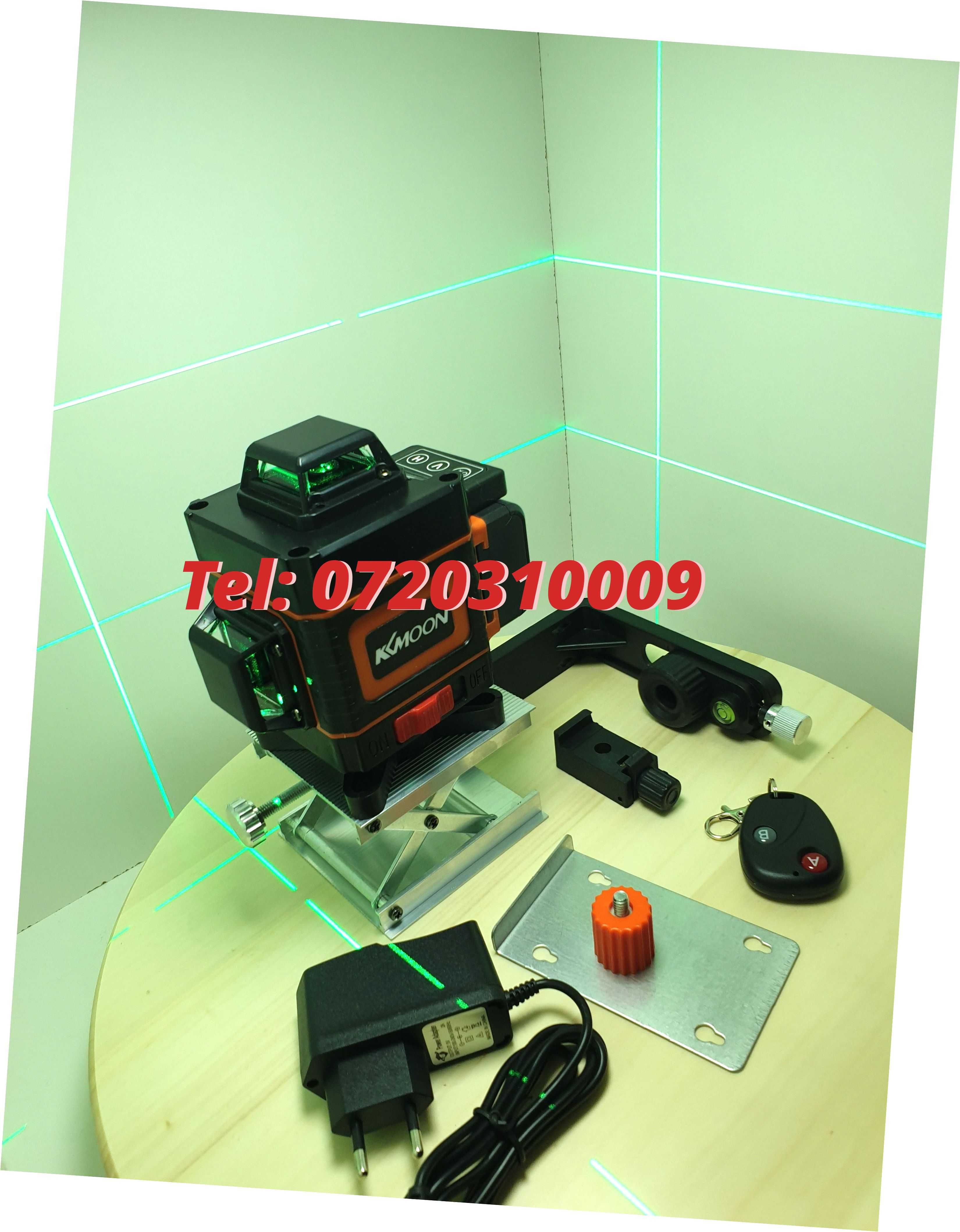 New Auto Nivela Laser Verde 16 Linii 4d Profesionala