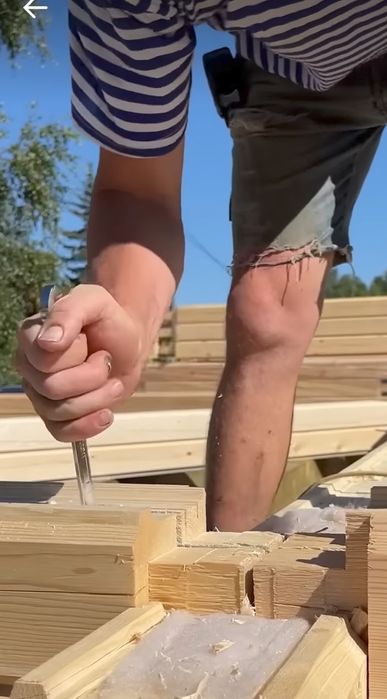 Протяжка деревянных домов.