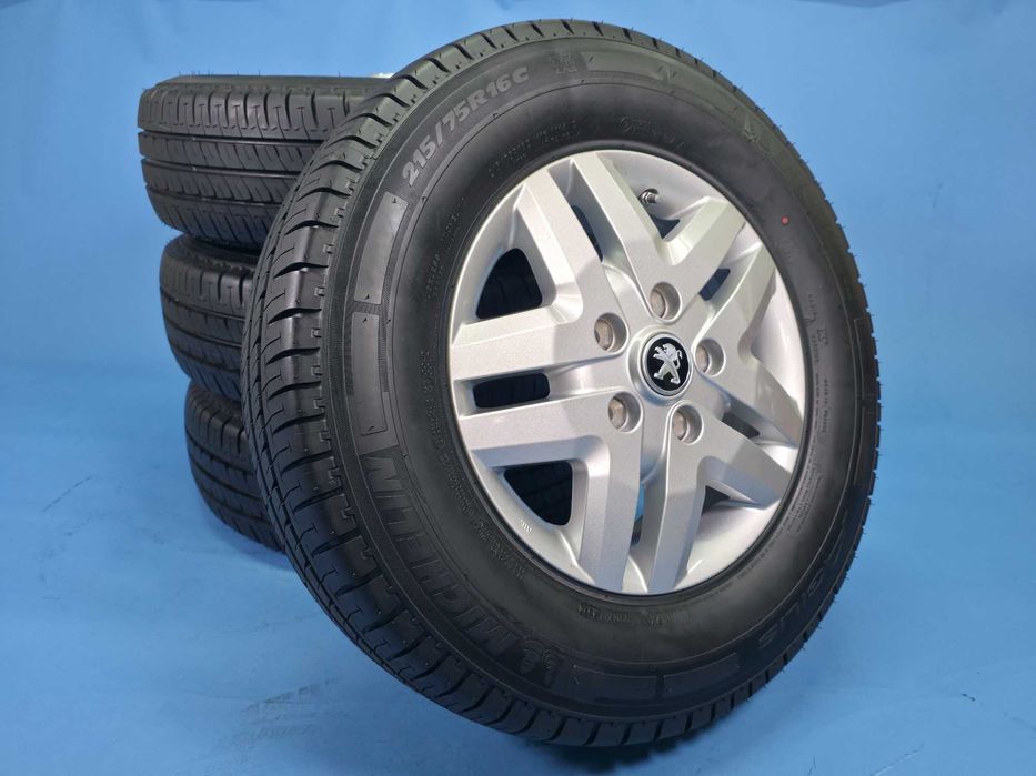 Roti Jante+Anvelope 215/75/16C 5x130 16'' OEM Peugeot BOXER CA NOI !