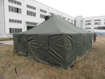 Палатка демисезонная 10-20 человек армейская брезентовая