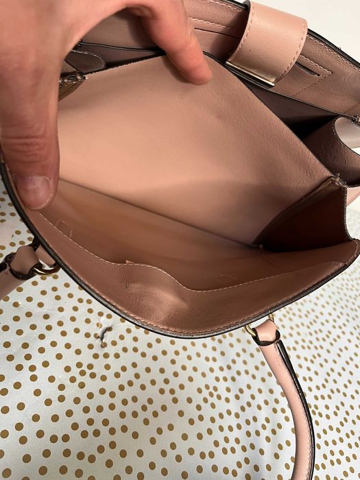 Furla кожена чанта оригинална