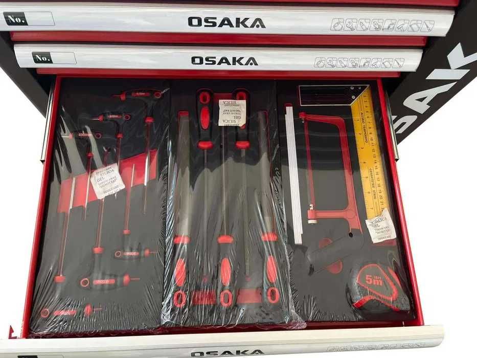 Количка за инструменти OSAKA - празна, със 156 и 196 инструмента