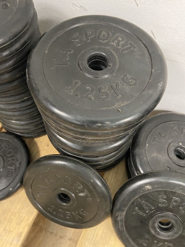 Discuri gantere haltera cauciucate noi 1 kg,1,25 kg,2 kg, 2,5 kg noi