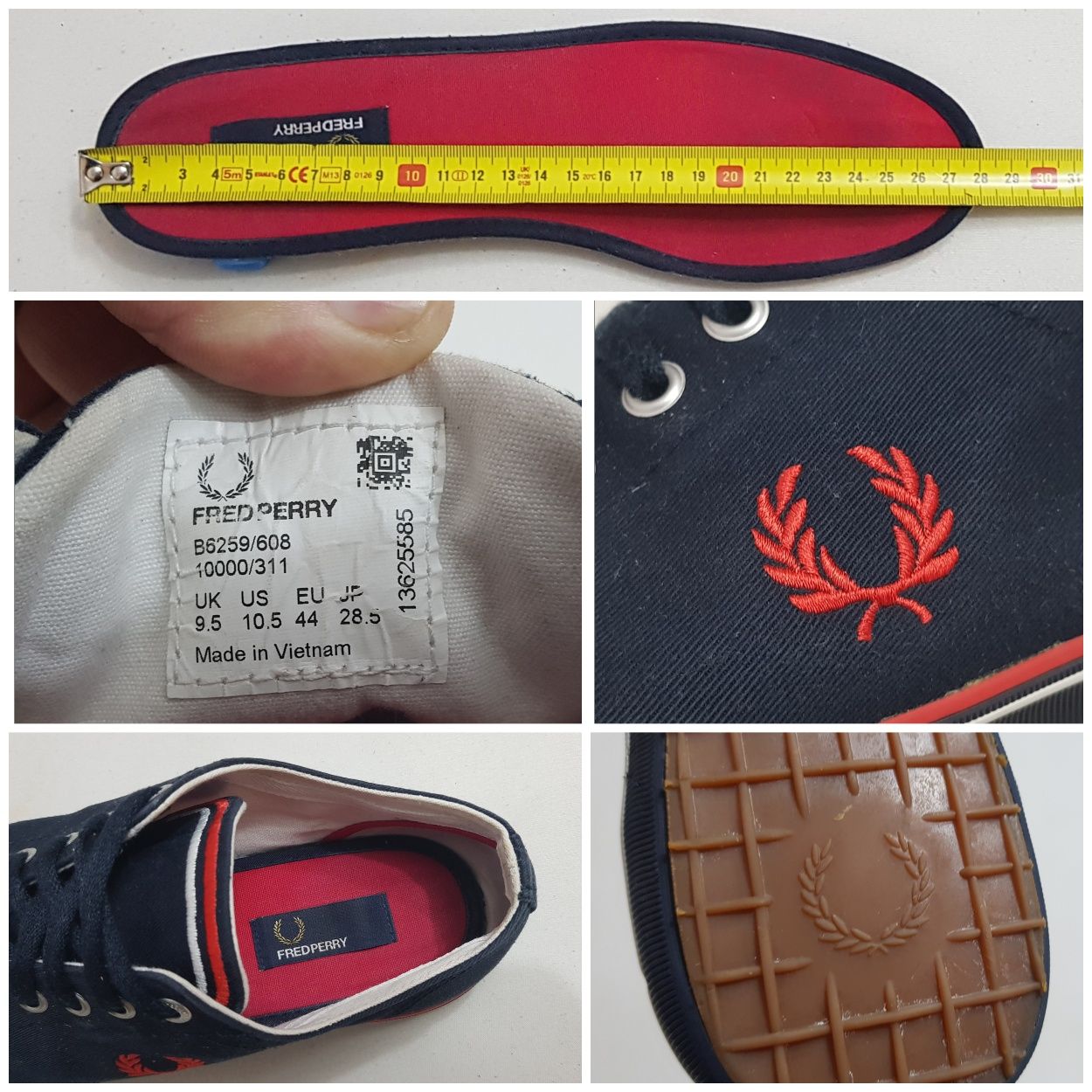 Pantofi sport, tenis ptr bărbați Fred Perry pânză Kingston Navy nr 44