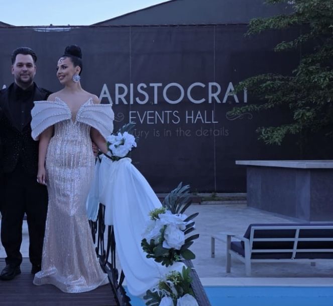 Rochie cununie crem roze