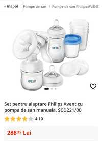 Pompa manuala set alăptare philips avent