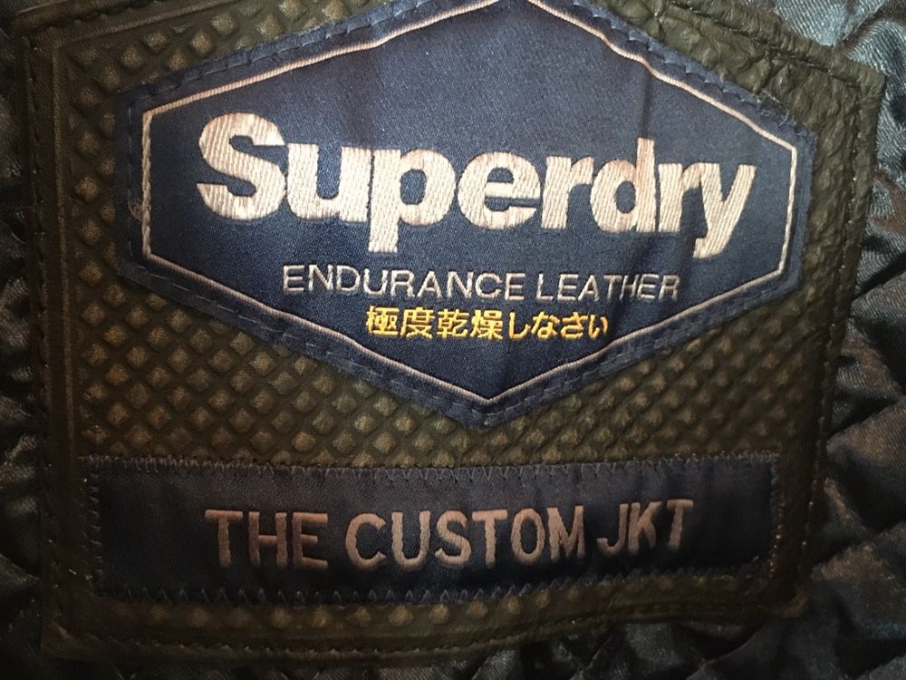 SUPERDRY biker jacket, рокерия, кожено яке