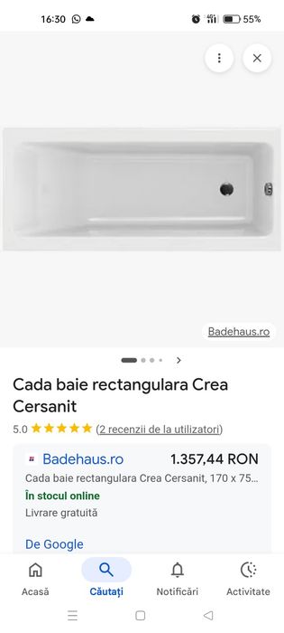 Cadă baie ,produs nou!