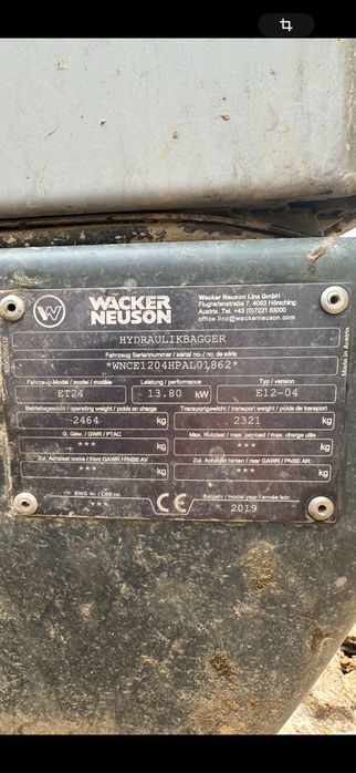 Miniexcavator Wacker Neuson 2,5t