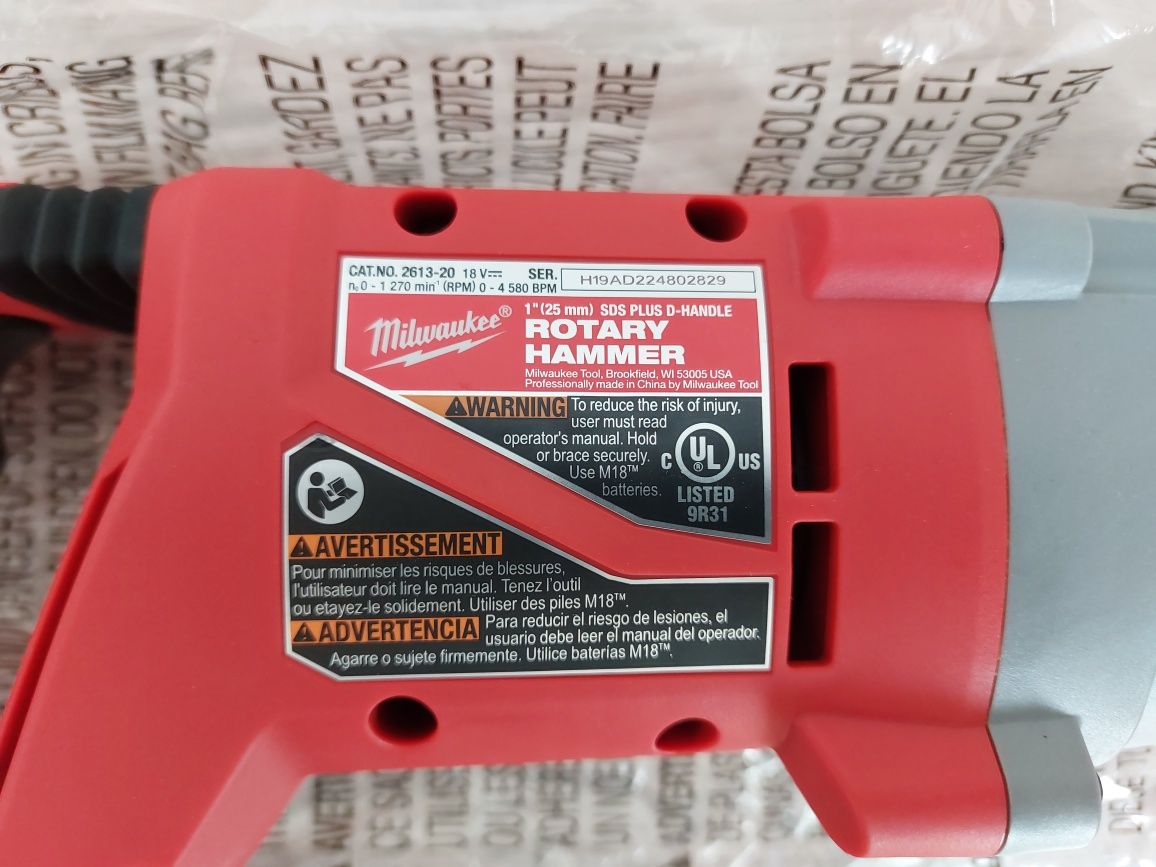 Rotopercutor milwaukee M18, SDS plus, 2.6 jouli, 2613-20 ultimul model