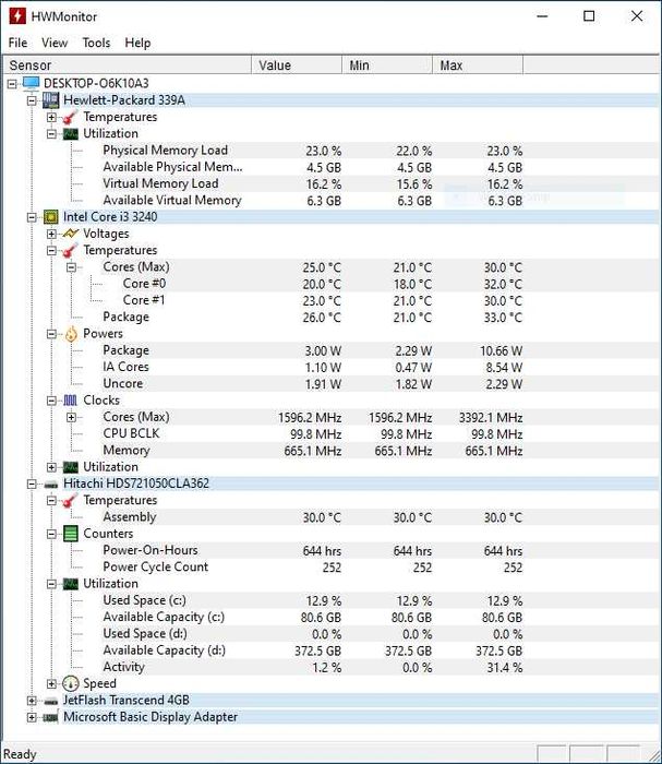 Компютър hp pro 6300 sff i3 3240 6gb ddr3 500gb hdd
