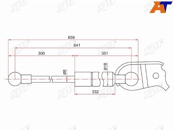 Амортизатор капота Toyota Harrier