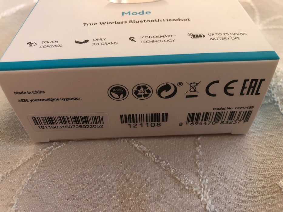 Bluetooth слушалки ttec Mode – бели, неразпечатани