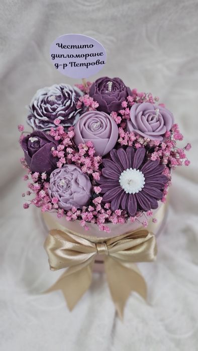 Букет от свещи за подарък