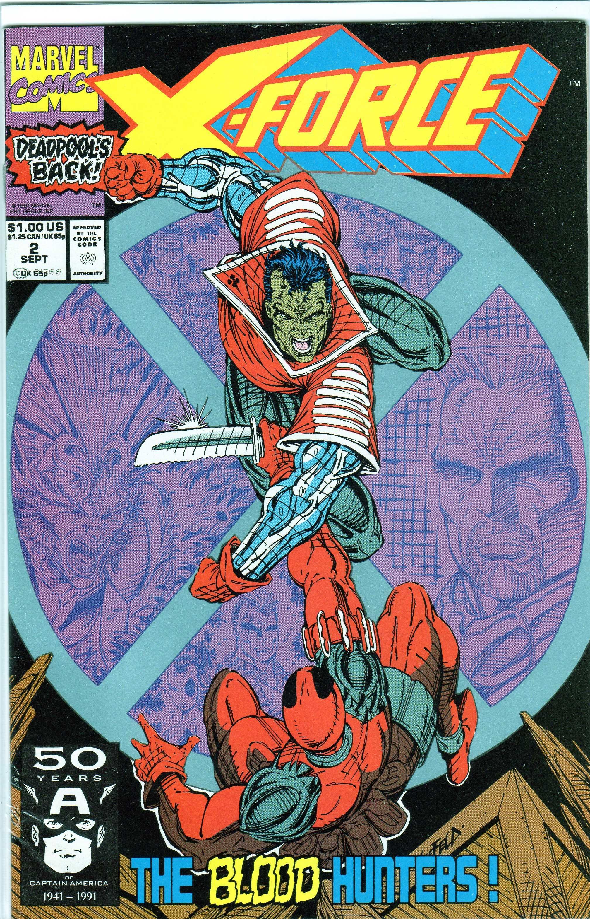 X-Force #2 Second appearance of Deadpool benzi desenate