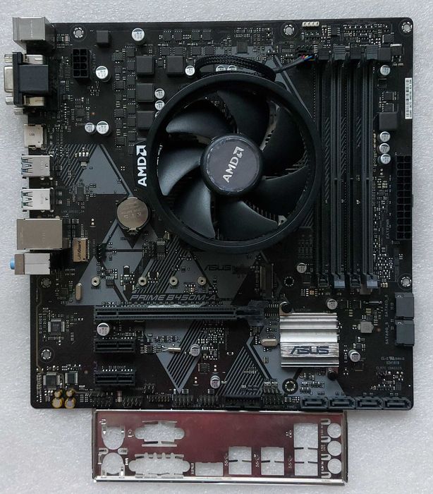 KIT AMD Ryzen 5 3400G 3.7GHz + ASUS PRIME B450M-A + Cooler