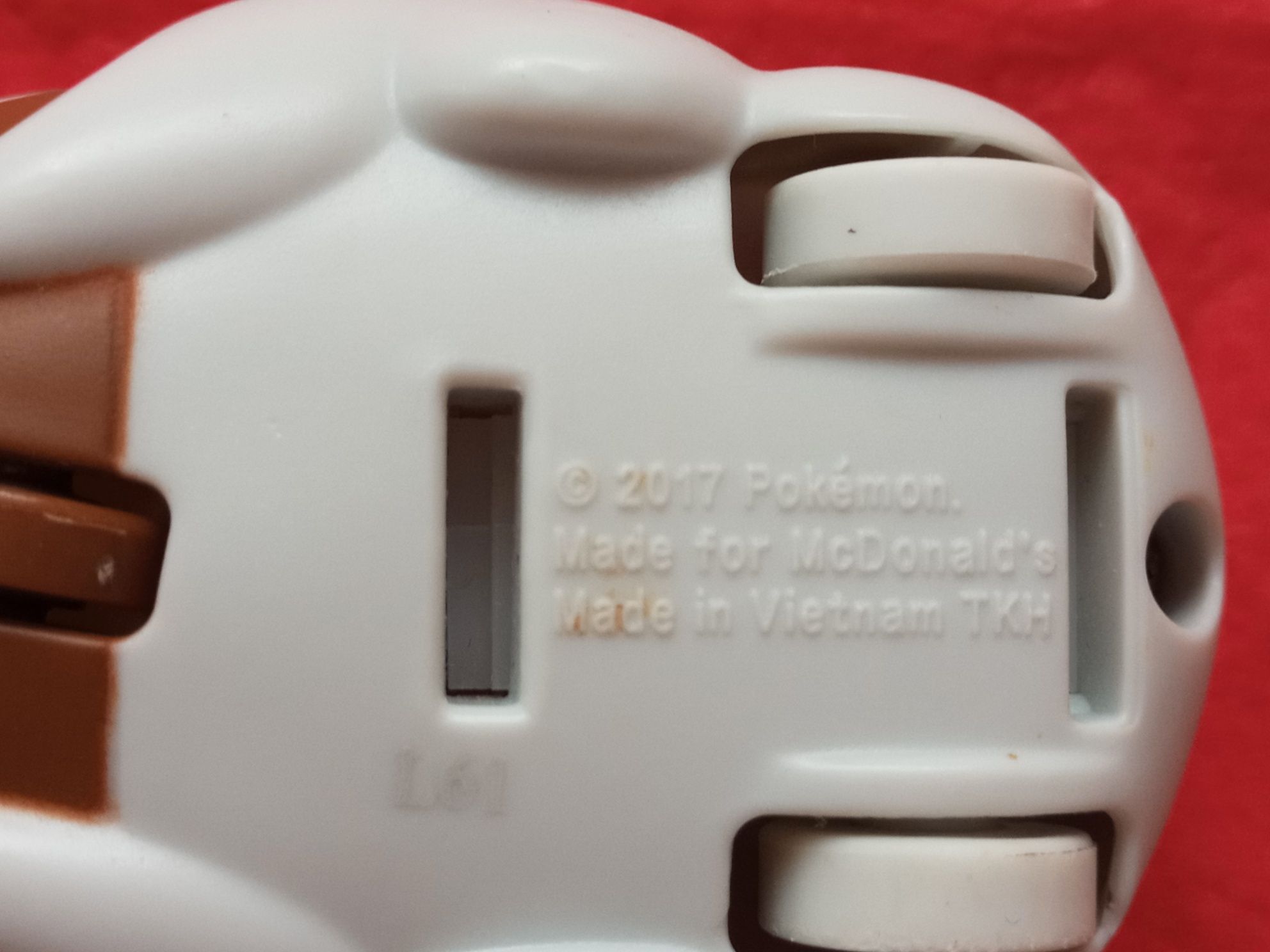 Pokemon Grubbi-seria L61 - 2017;made in Vietnam(pt.McDonald's).