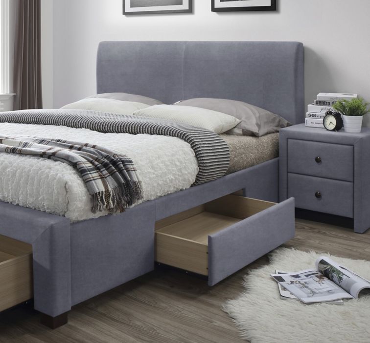 Тапицирано легло Modena 3 Гълъбово Сиво 160