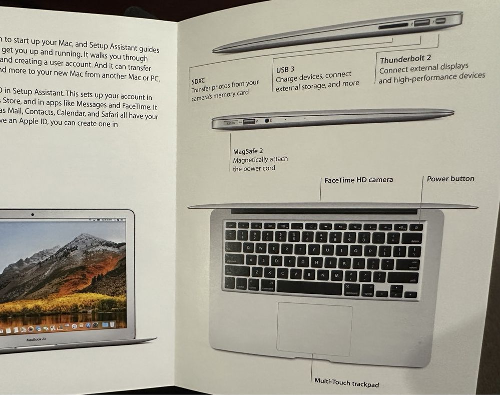 Лаптоп Macbook Air + мишка, кейс, стойка и преходник