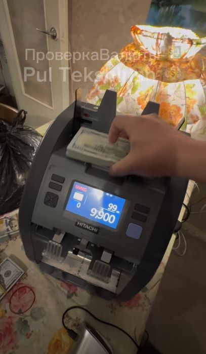 Проверка Валюты Купюр Доллар Валюта Текшириш HITACHI Банкнот Детектори