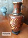Vaza maro Cloisonné H = 33 cm, alama si email, China