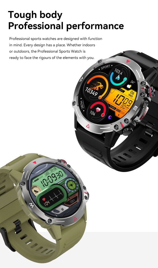 Smartwatch Vwar T-Rex Ultra cu display AMOLED (AOD)