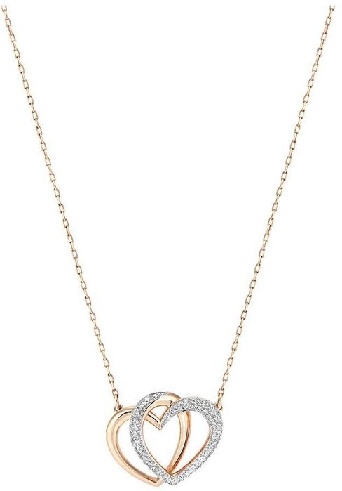 Koлие Dear Heart Necklace Swarovski - розово злато