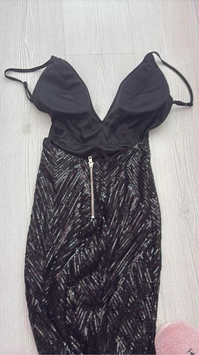 Дамско официална рокля с пайети