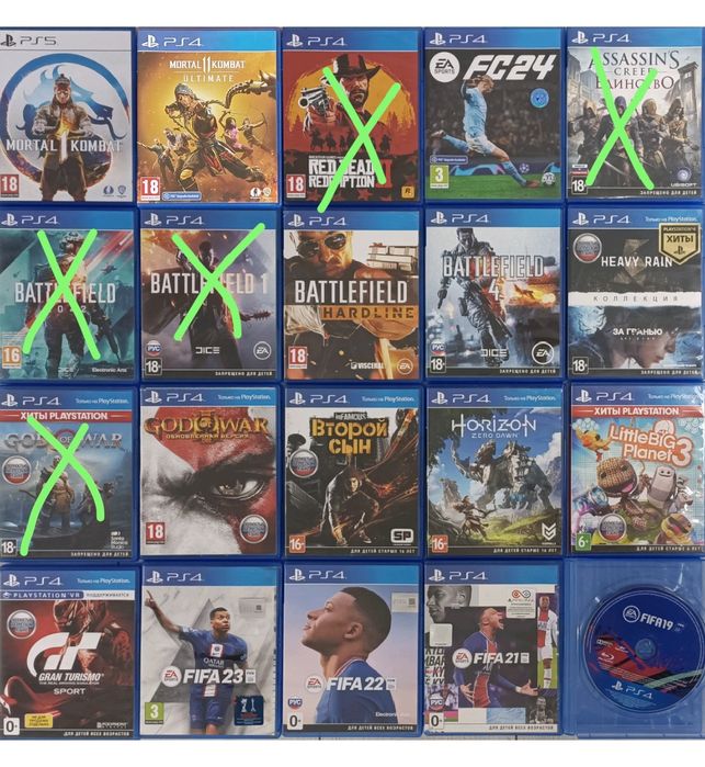 Игры для playstation 4 и ps5 на дисках в наличии в Кокшетау