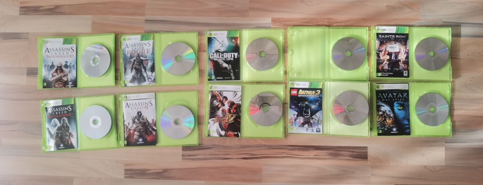 Xbox 360 Assassins cred/Avatar/Lego Batman/Call of duty/Streetfighter